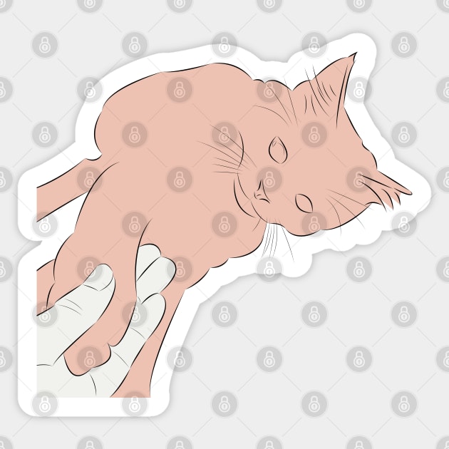 Cute Cat Shaking Hands Sticker by LiLian-Kaff